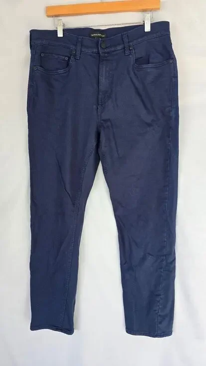 Banana Republic Jeans Mens 34x30 Blue Dark Wash Slim Tapered Stretch Denim Pants