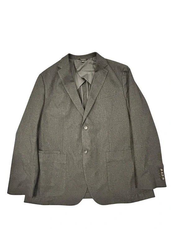 Banana Republic Men's Dark Gray Two-Button Blazer 46R Cotton Topcoat Modern Slim
