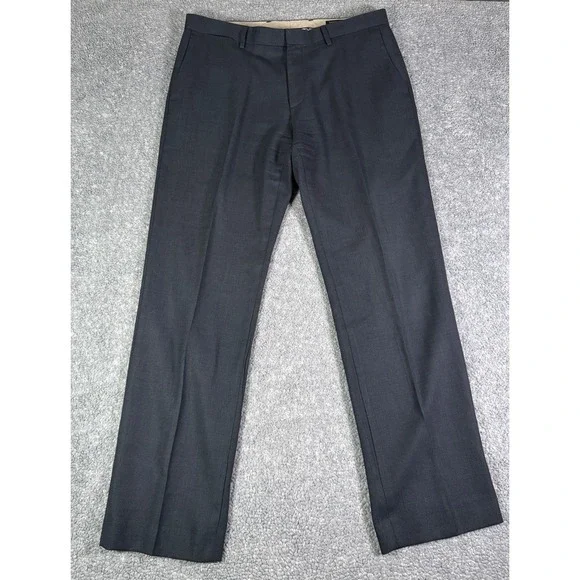 Banana Republic Mens Preppy Tailored Fit Blue Geometric Dress Pants Size 34x32