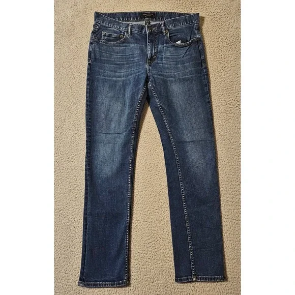 Banana Republic Skinny Techmotion Jeans Mens 32x30 Dark Wash Blue Denim Stretch