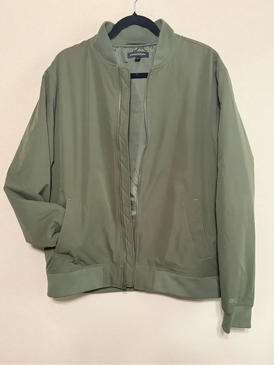 Banana Republic Olive Green Men's Bomber Jacket