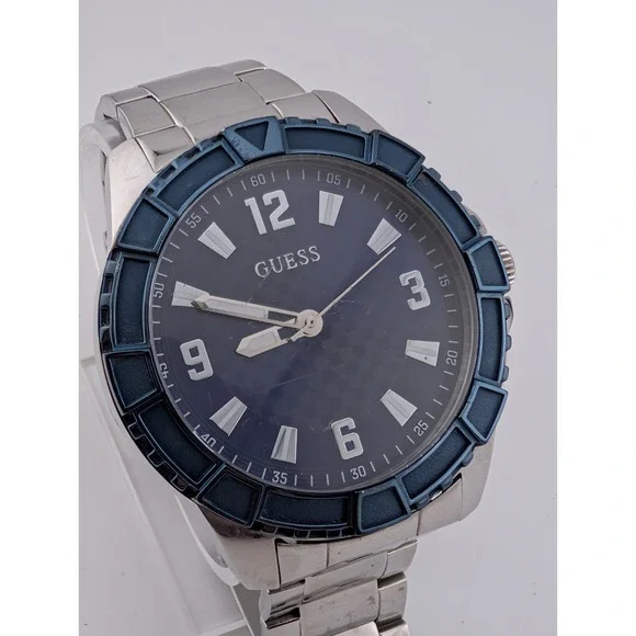 Guess‎ Watch Men 50mm Case Blue Dial Silver 6.75
