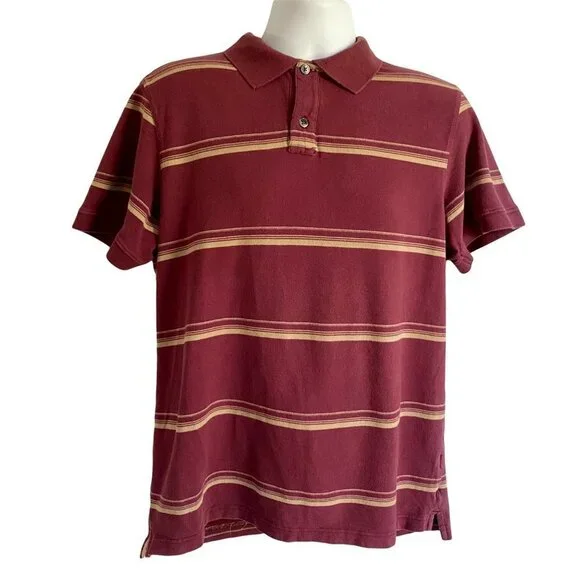 Banana Republic Cotton Striped Polo Shirt Mens Large