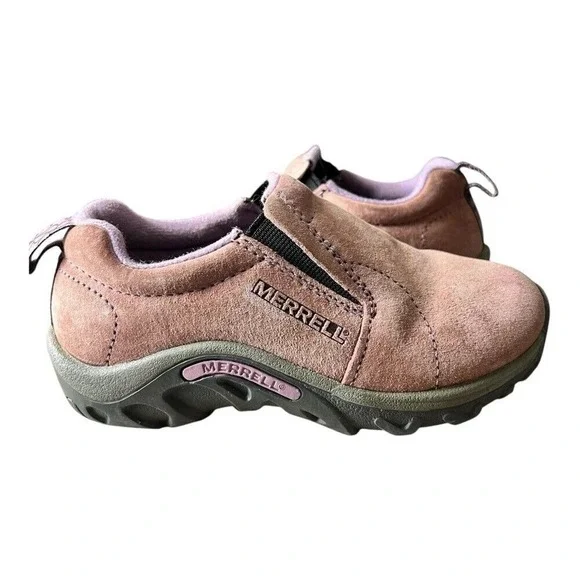 Merrell Kids Huckleberry Moc Suede Slip-On Shoes Girls size‎ 10.5 Hiking Pink
