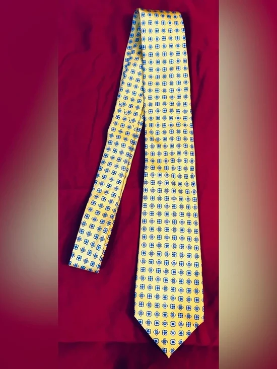 Banana Republic Yellow Floral Geometric Men's Tie