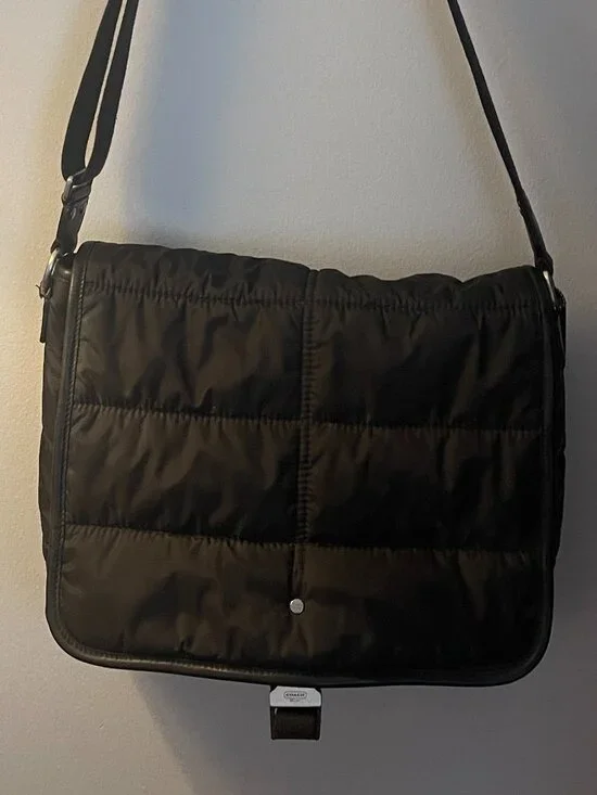 Coach Black Quilted Messenger/Laptop Bag F70507