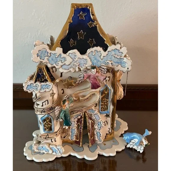 2003 Heather Goldminc Hark the‎ Herald Angels Sing Musical House Clayworks 15''