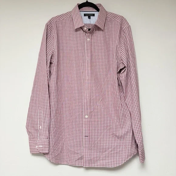 Banana Republic Non Iron Tailored Slim Fit Shirt Men's‎ Size L