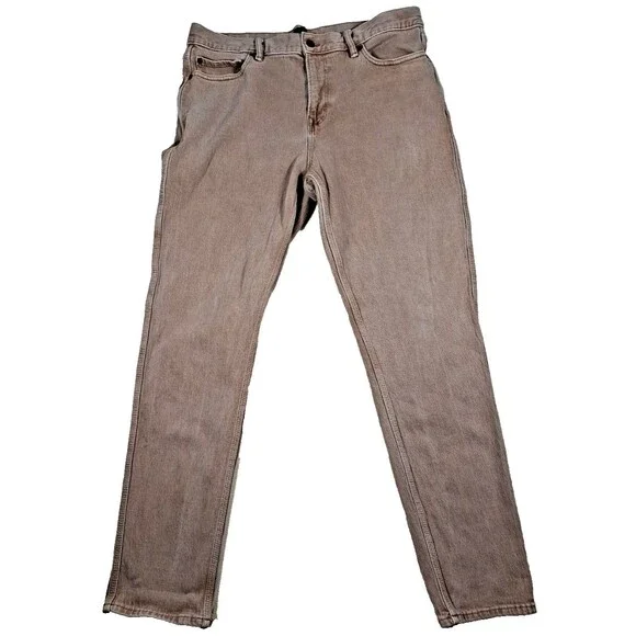 Banana Republic Athletic Fit Jeans Mens 34x32 Brown Light Wash Stretch Denim