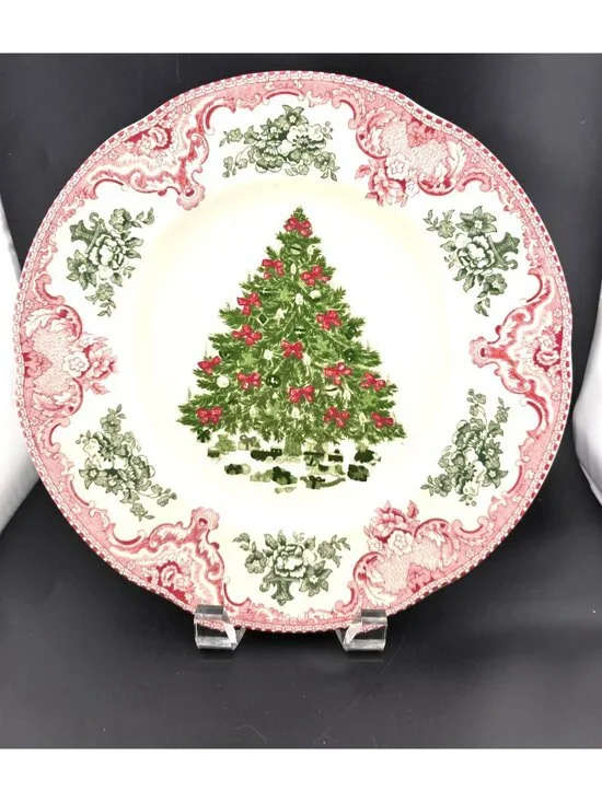 Johnson Brothers Old Britain Castles Pink Christmas 10.5