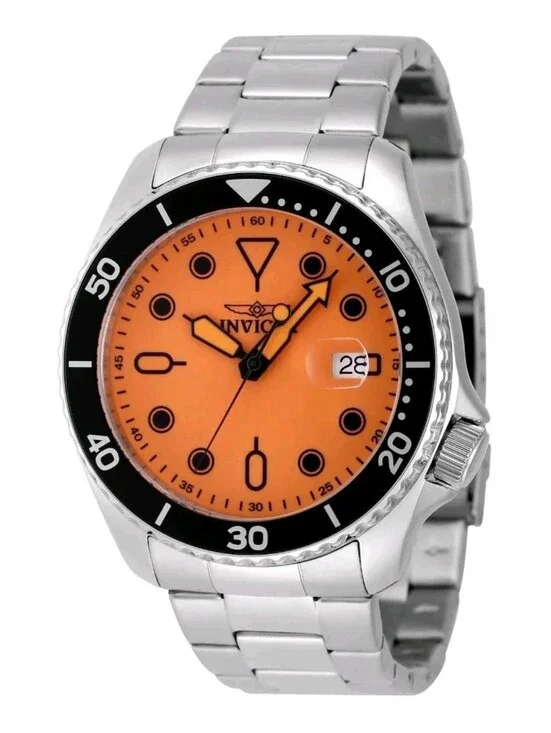 Invicta ⌚️ Men’s Pro Diver 48884 Velmora 46mm Watch Orange Dial Offset Crown