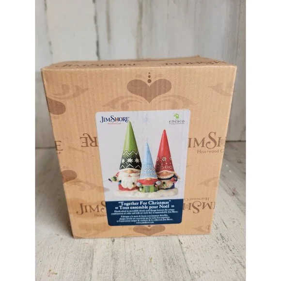 Jim Shore 601157 together for Christmas gnome family‎ enesco