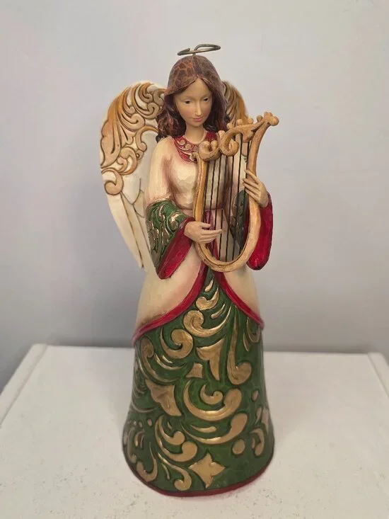 Jim Shore Heartwood Creek Holiday Harp Harmony Angel Christmas Holiday NWT