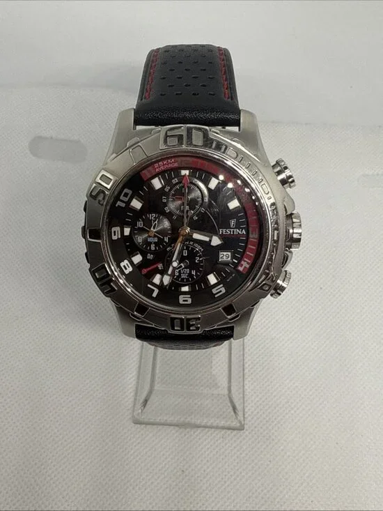 Festina Tour de France F16183 Men's 43mm SS Chrono Tachymeter Watch WR100M