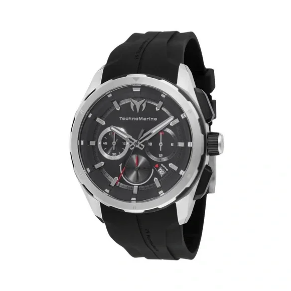 TechnoMarine Ocean Nomad Men's Watch - 43mm, Black Silver NWT