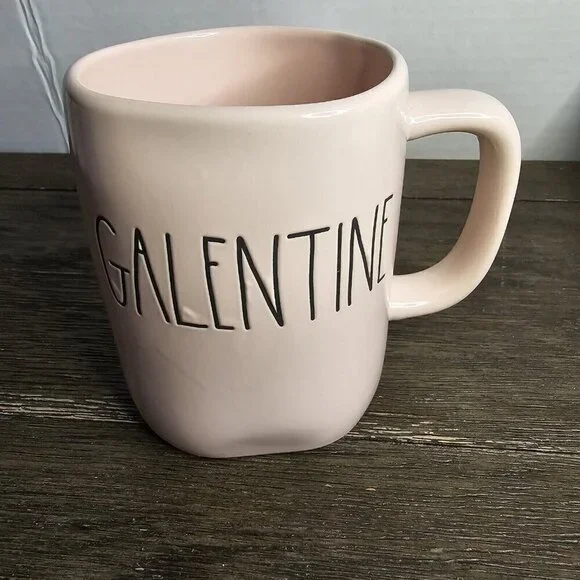 NWT Rae Dunn Artisan Galentine Pastel Pink Valentine's Day Mug 2021 Farmhouse