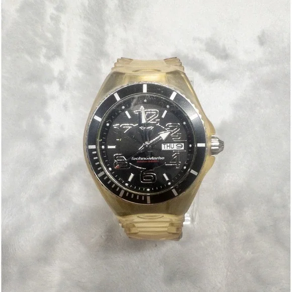 Technomarine Cruise Black Dial Day Date Mens 44mm Watch 20ATM Diver