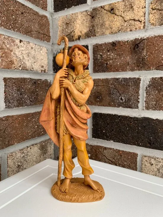 VTG Fontanini Depose Shepherd W/Staff No. 52855 Italy Hand Painted