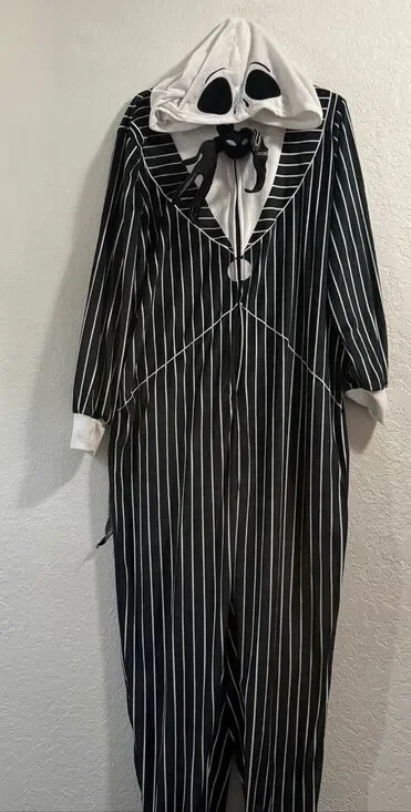 Adult Disney Jack Skellington Onesie Costume Halloween S M nightmare before Xmas