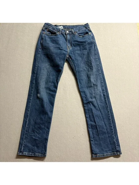 Levi's 514 Straight Fit Jeans Mens 31x32 Blue Denim Stretch Pants