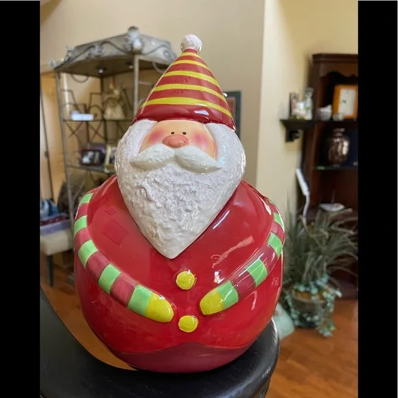 SAKURA CHRISTMAS BRIGHT SANTA HANDPAINTED EARTHENWARE 12