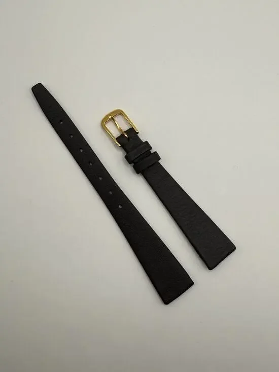 13mm KREISLER Genuine Calfskin Brown NOS Vintage Watch Band & Gold-Tone Buckle