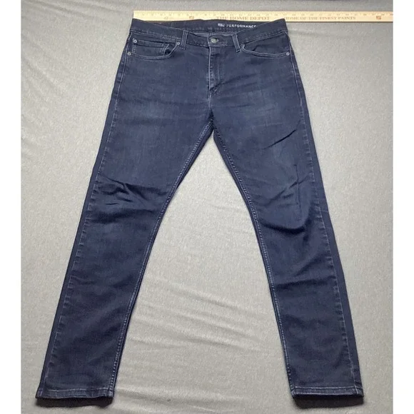 Levis 512 Slim Taper Jeans Mens W34 L32 Dark Wash Stretch Denim