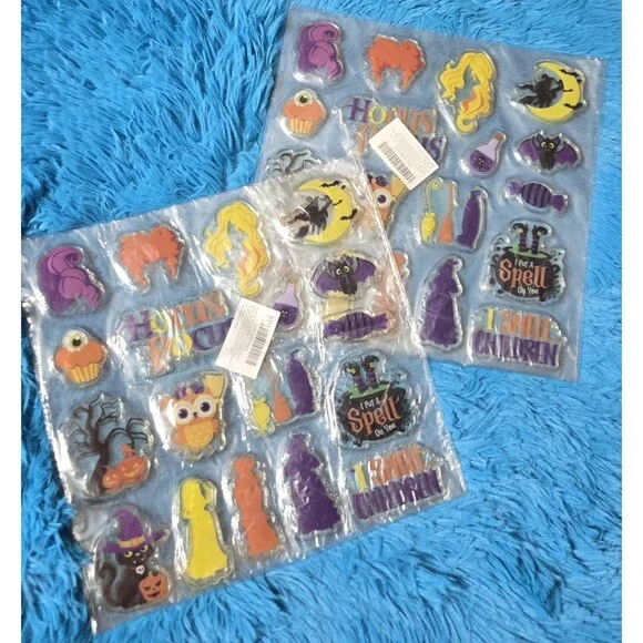 Halloween Hocus Pocus Thick Gel Decals Window Clings Stickers 2 Packs Of 36