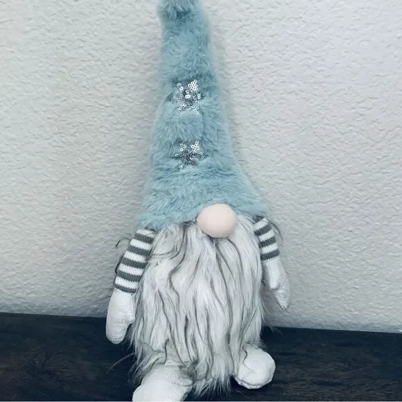 Christmas Winter Holiday Snowflake Faux Fur Gnome Decor