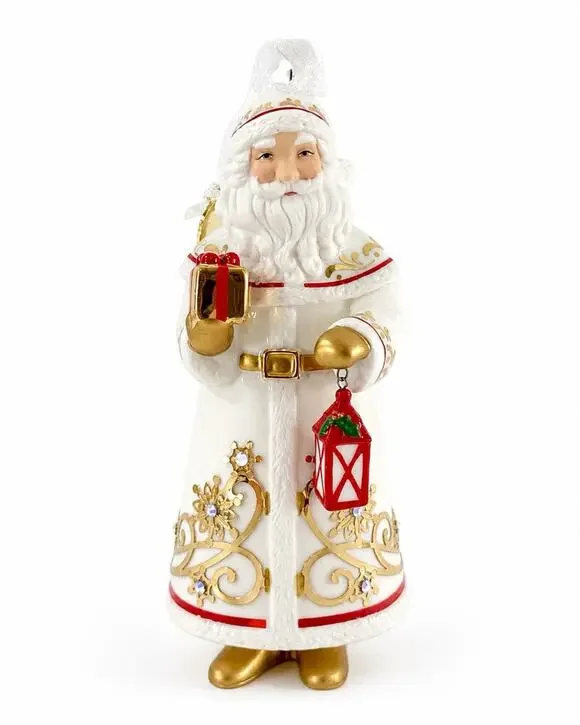 Hallmark 2017 Edythe Kegrize Porcelain Santa Club Exclusive Ornament 5.5”