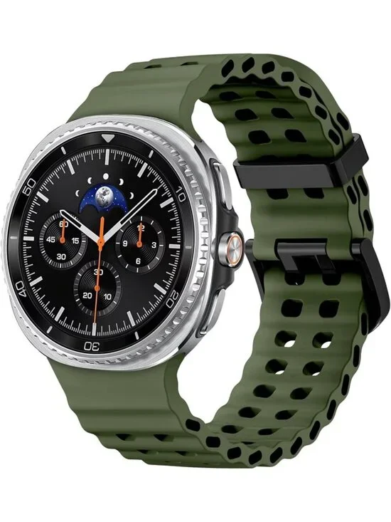 Unisex Army Green Analog Breathable Marine Replacement Samsung Galaxy Watch