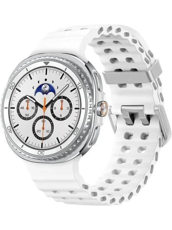 Unisex White Classic Analog Breathable Marine Replacement Samsung Galaxy Watch
