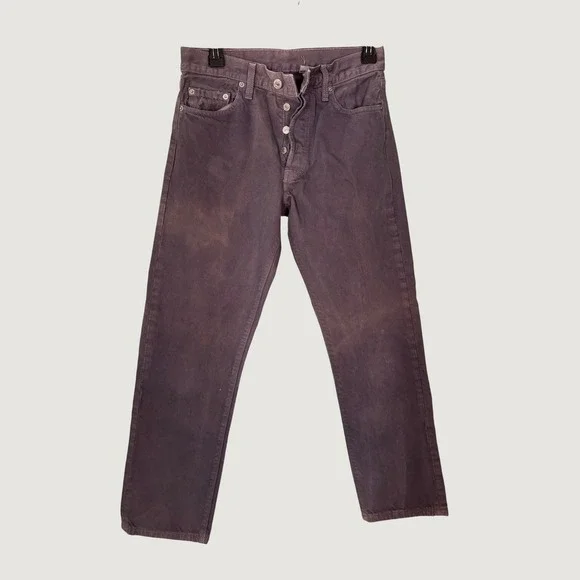 Levis 501 Men's 29x30 Vintage Y2K Charcoal Gray Made in Mexico Jeans 2002