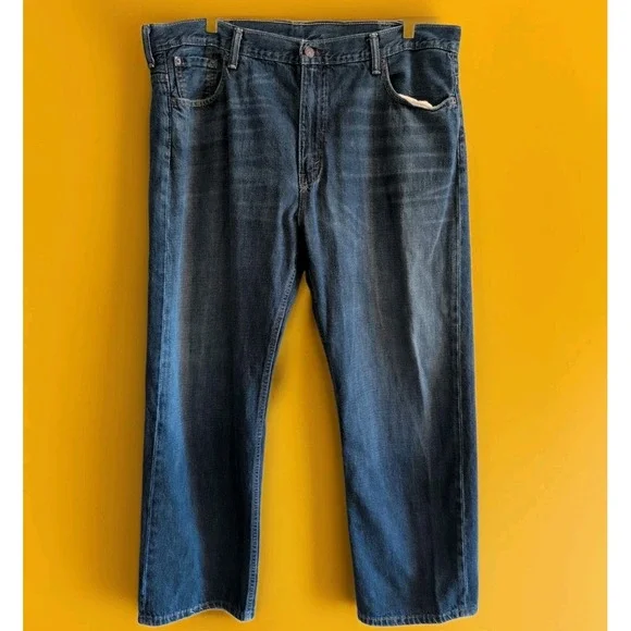 Levis 569 Loose Straight Leg Jeans Mens 40x32 Medium Wash Blue Denim Relaxed Fit