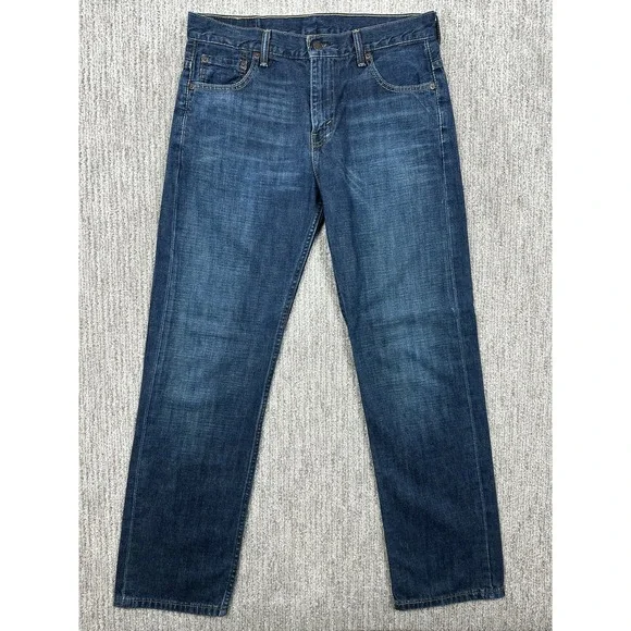 Levi's 569 Men's Blue Cotton 5-Pockets Loose Fit Straight Jeans 30x32 fits 34x32