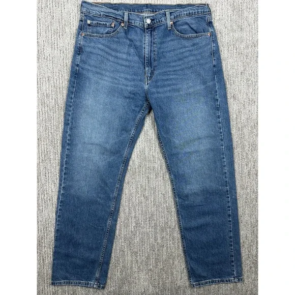 Levis 505 Jeans Mens 38x32 Regular Straight Stretch Blue Medium Wash Denim