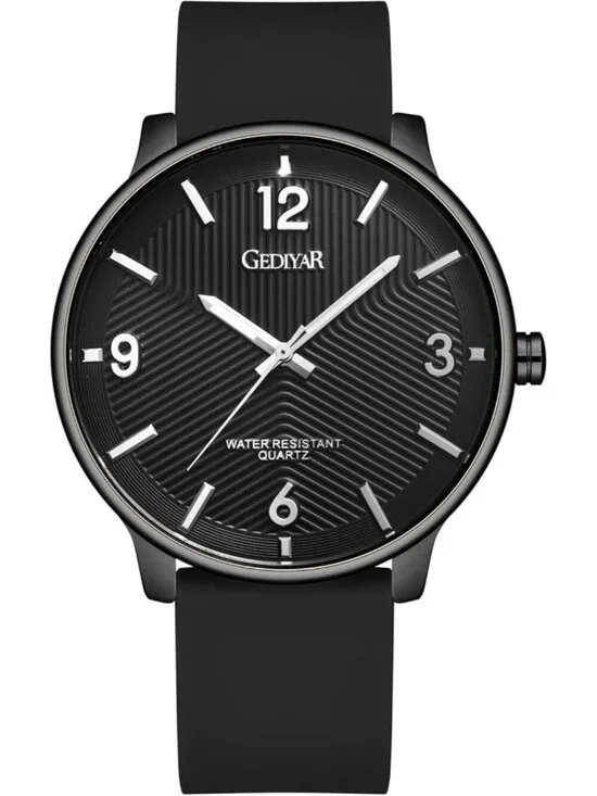 Men's Black Analog Quartz Simple Ultra Thin Waterproof Minimalist Wrist Watch