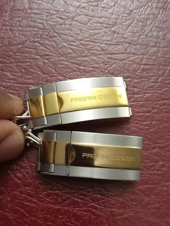 Pagani Design Two-Tone Gold & Silver Men’s Watch Bracelet Clasp
