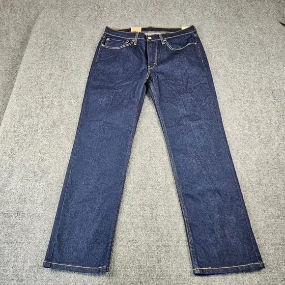 Levis 514 Straight Leg Stretch Jeans Mens 34x30 Indigo Blue Denim 00514-3220 NEW