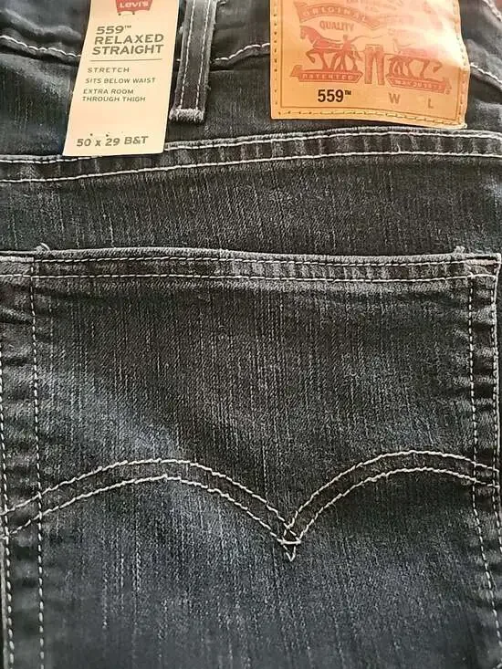 Levis 559 Relaxed Straight Jeans Mens 50x29 Denim NEW NWT Big Tall L100 Comfy