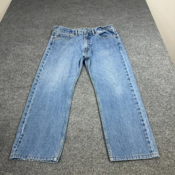 Levis 505 Straight Leg‎ Jeans Mens W36 Blue Regular Fit Denim Workwear Skate