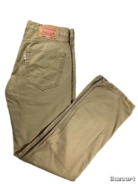 Levi's 505 Men's Khaki Pants Regular Fit Size 30x32 (284)