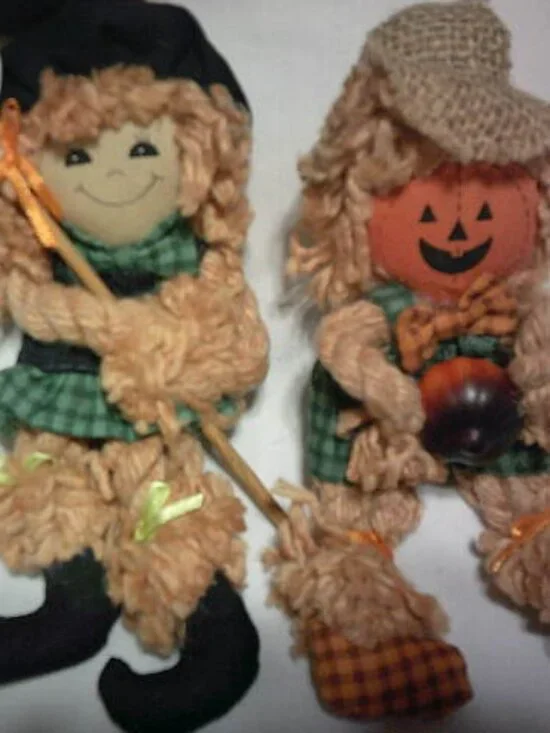 2 RARE VTG RAGGEDY ANN & ANDY HALLOWEEN CLOTH 8