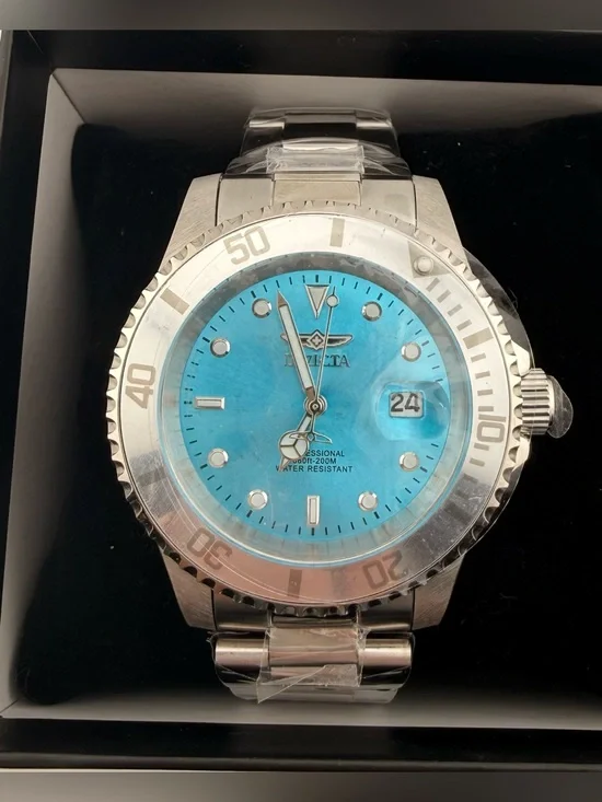 Invicta Pro Diver Currentwave Light Blue Dial Men's Watch 43mm Steel 44715 NIB