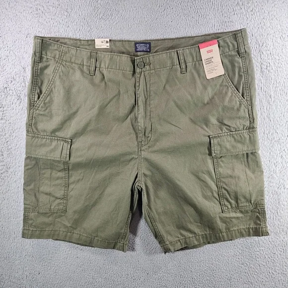 Levis Carrier Cargo Shorts Mens 46 Olive Green 10 Inch Inseam‎ Cotton NEW NWT