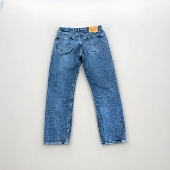 Levis 505 Mens 32x30 (Fits 32x28) Regular Fit Straight Leg Jeans Dark Wash