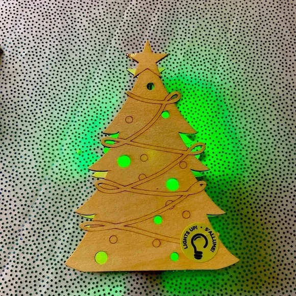 Christmas diy pre lit wood decor see pictures please with green light