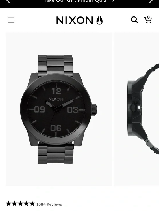 Nixon The Corporal Black Stainless Steel Watch