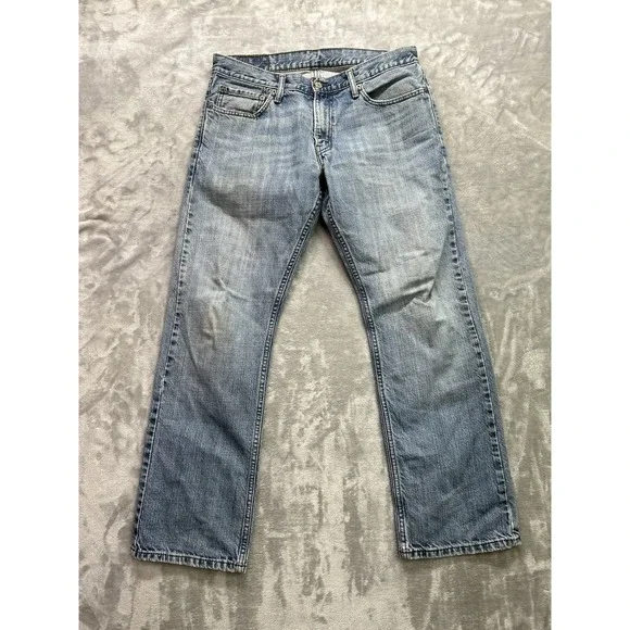 Levis 514 Mens Sz 33x30 Blue Jeans Straight Leg Mid Rise Guys Pants Work Wear