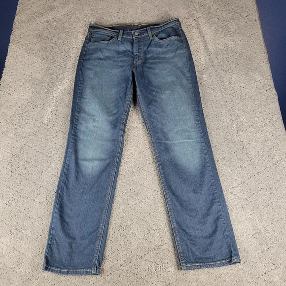 Levis 541 Jeans Mens 33x32 Blue Athletic Fit Tapered Dark Wash Stretch Denim
